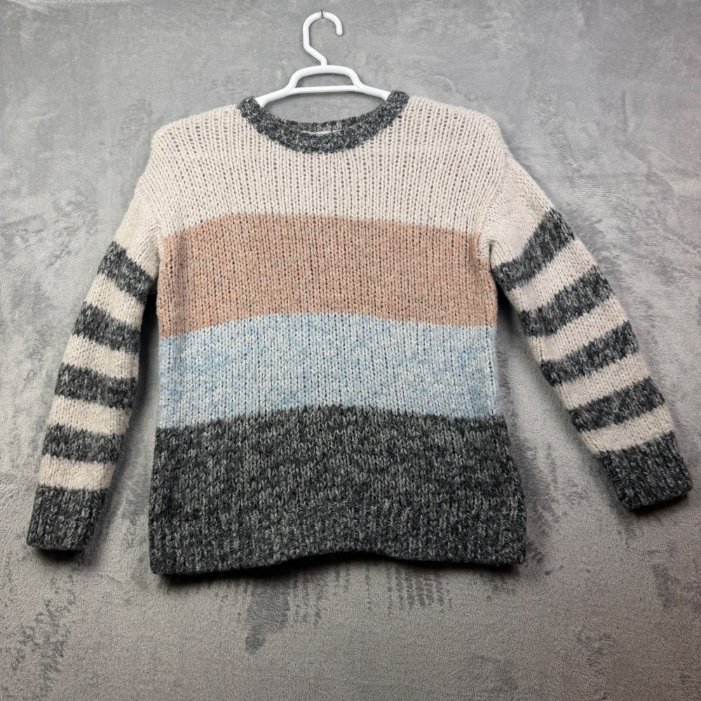 American Eagle Sweater Womens M Multicolor Jegging Fit Wool Blend Striped Knit